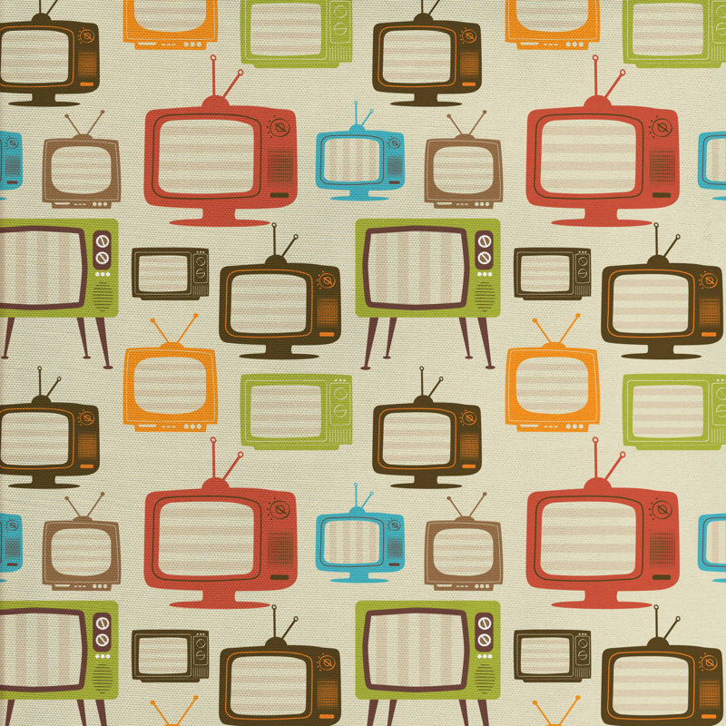 Tissu de vieux téléviseur, l 58 po x L 72 po