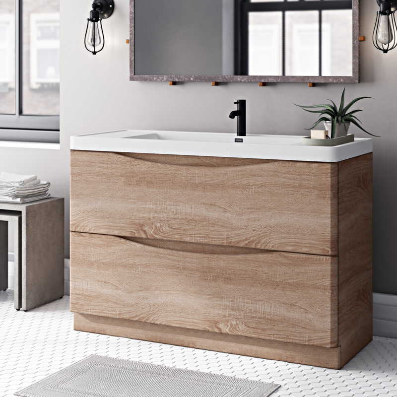 Firkins 48" Single Bathroom Vanity Set, White Oak