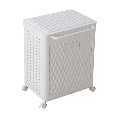 Foldable Laundry Basket with Wheels