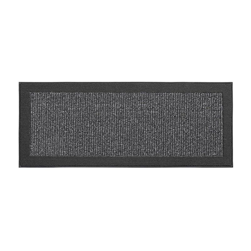 Tapis de cuisine antidérapant et antitaches, lavable à la machine, Gris anthracite