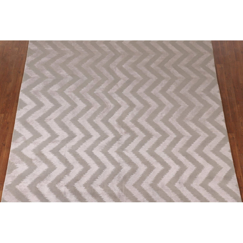 Tapis de style indien à chevrons 8 x 10