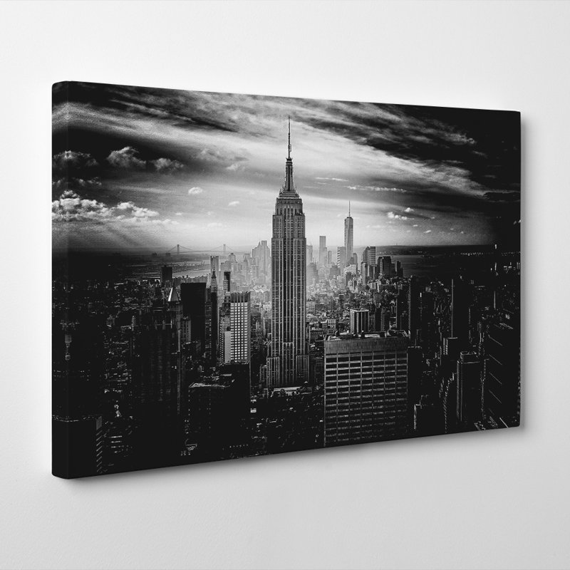 New York Manhattan Buildings Skyline Photographic - Wrapped Canvas, 70cm H x 100cm W