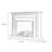 Black Solid Wood Freestanding Fireplace