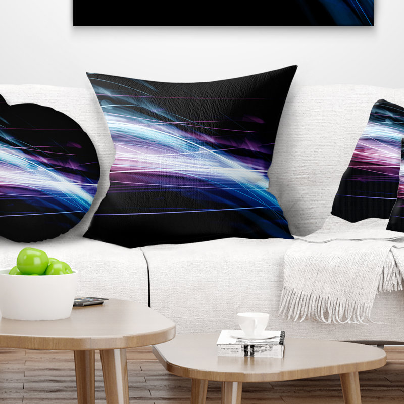  Coussin Abstract Lines, Carré, 16 po x 16 po