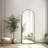 Arched Full-Length Floor Mirror with Aluminum Alloy Frame, Shatter-Resistant Glass, Freestanding or Wall Mounted-1114336374-1114336361