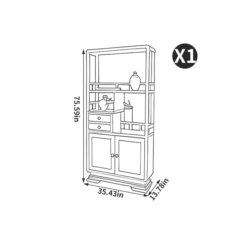 Caelie, (3 tablettes) H 75,59 po x l 35,43 po x P 13,78 po
