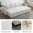 Sackcloth 5-Pieces Living Room Sofa Bed-371028249