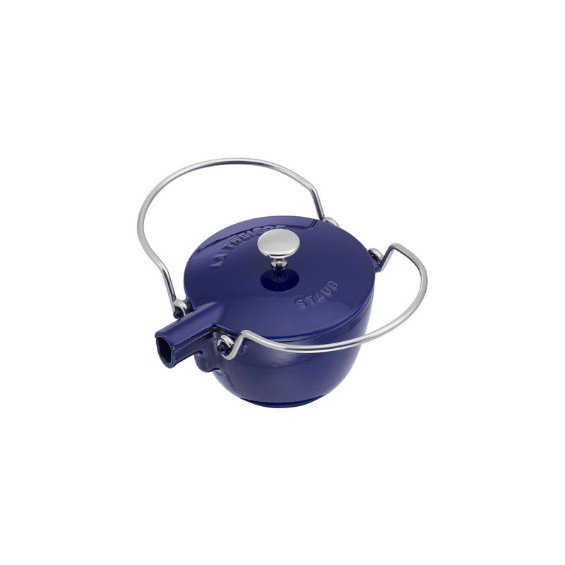 Bouilloire ronde en fonte 1,22 pte Staub, Bleu foncé