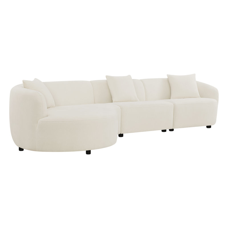 Canapé modulaire rembourré, Capri Ivory Chenille
