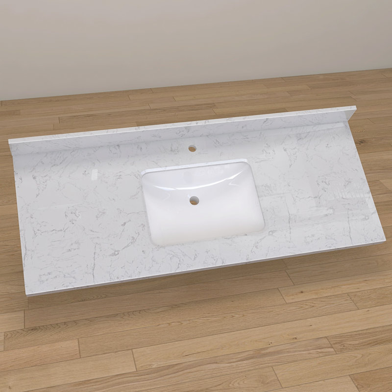 54 po X P 22 po Dessus de meuble-lavabo rectangulaire en pierre D
