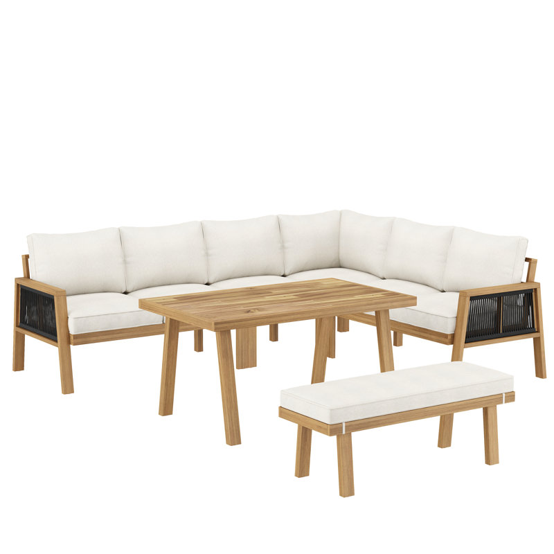Garden Conversation Set For 6-7 People Beige