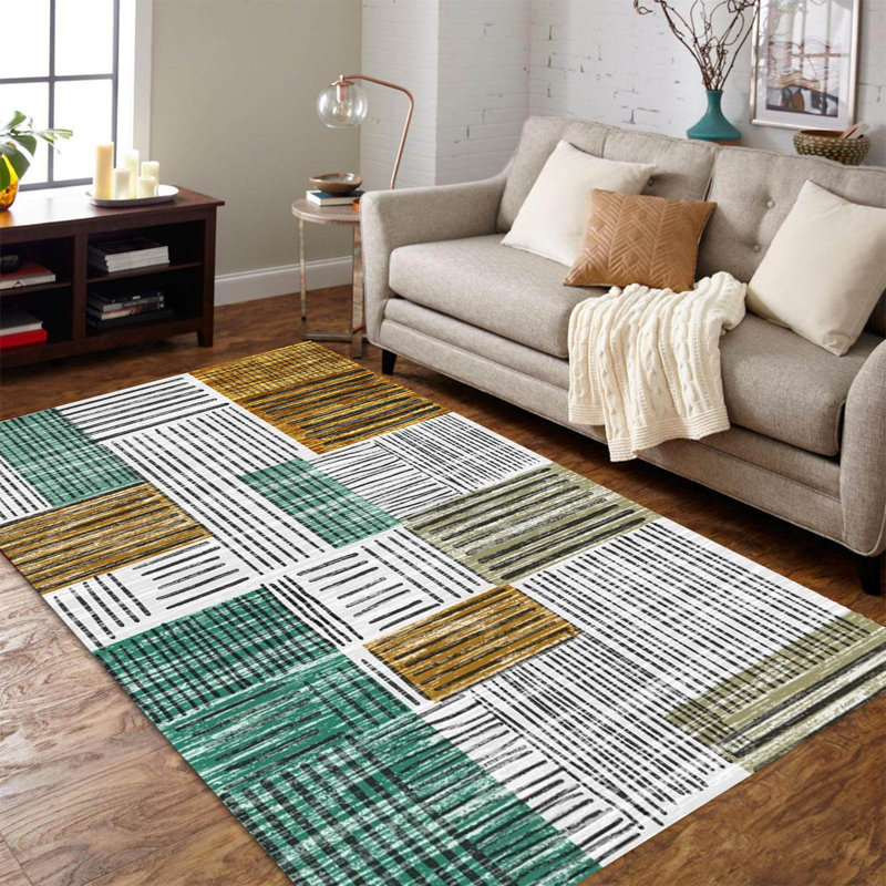 Tapis en coton Casandra, Carré 3 pi 11 po