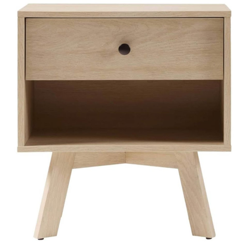 MCM 20" 1 Drawer Nightstand, Coastal Oak