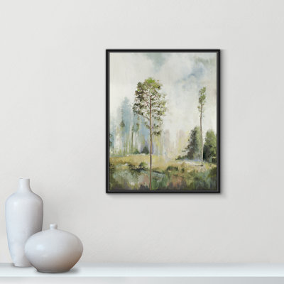 «Teton Tall Green Trees I» par Teton Pearce, reproduction sur toile flottante