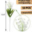Tiges de fleurs artificielles blanches au muguet
