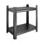 Support de rangement en métal à 2 couches, tablette de séparation réglable, bibliothèque en métal, support de rangement vertical de bureau, noir, assemblage requis
