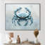 Minimalisme bleu crabe impression I - impression sur toile crabe-224169599-241578774