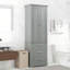 Grande armoire de rangement avec trois tiroirs pour salle de bain / bureau, gris-2075990563
