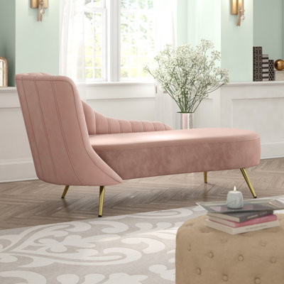 Chaise longue en velours Margo