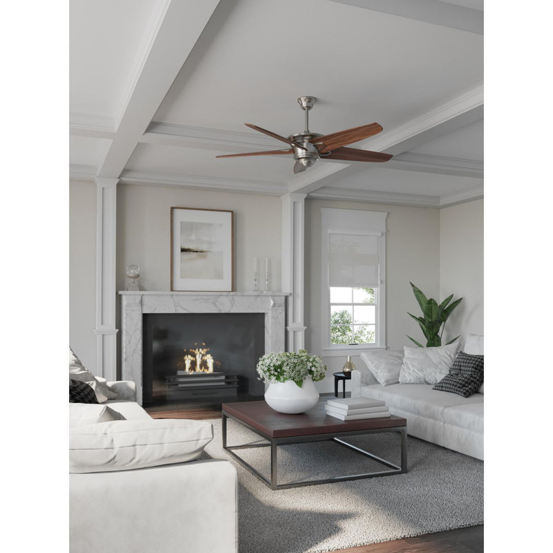 Caleb 68'' Ceiling Fan, Chrome