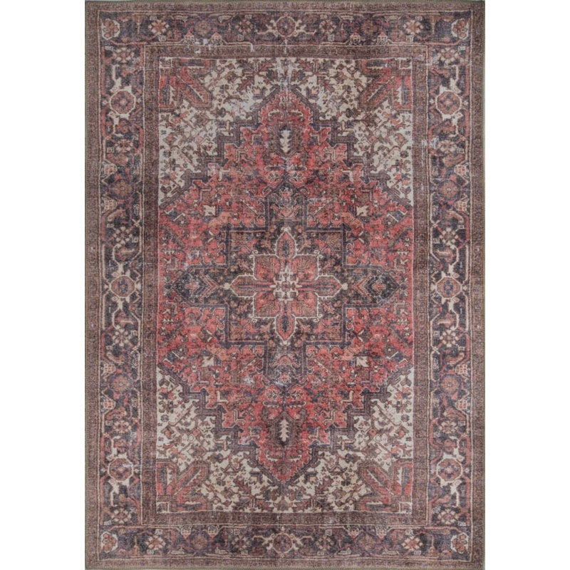 Tapis décoratif brun Ottilie, Rectangle 9 pi 11 po x 13 pi 2 po