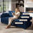 79'' W Modern Loveseat Sofa, Comfy Velvet Couch with Spring Cushion, Removable Cover, Sturdy Frame, Deep Seat, Easy Assembly for Living Room, Bedroom, Office, and Small Space, Blue-1637605307