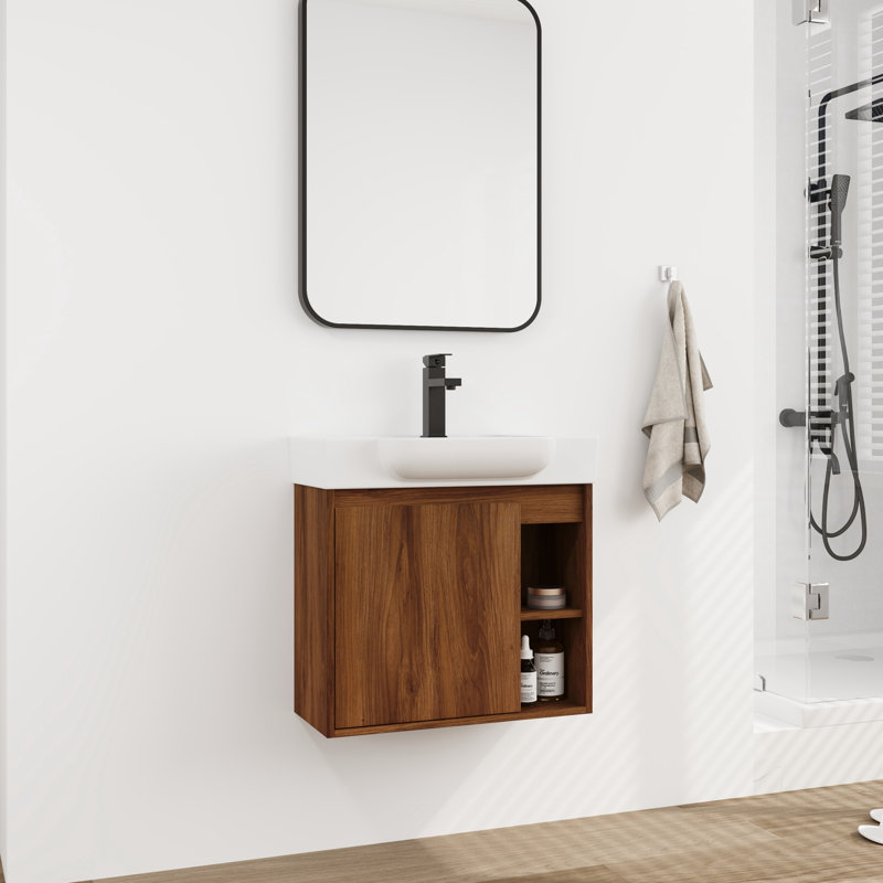 24'' Single Bathroom Vanity with Ceramic Top