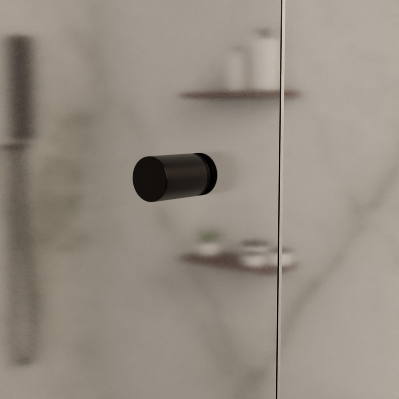 Poignée de porte de douche cylindrique simple face pour vitrage de 1/4 po à 1/2 po (6 à 12 mm) d'épaisseur finition bronze huilé