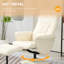 Copenhagan PU Leather Armchair and Footrest Swivel Recliner w/ Ottoman-65096515