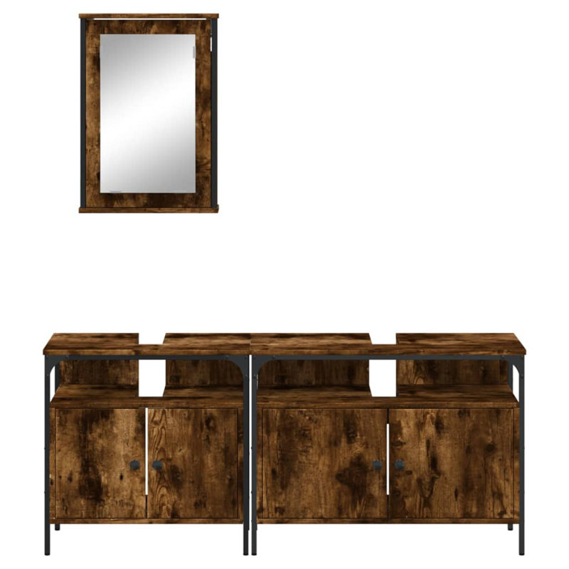 Abla Bathroom Furniture Suite, Smoked Oak