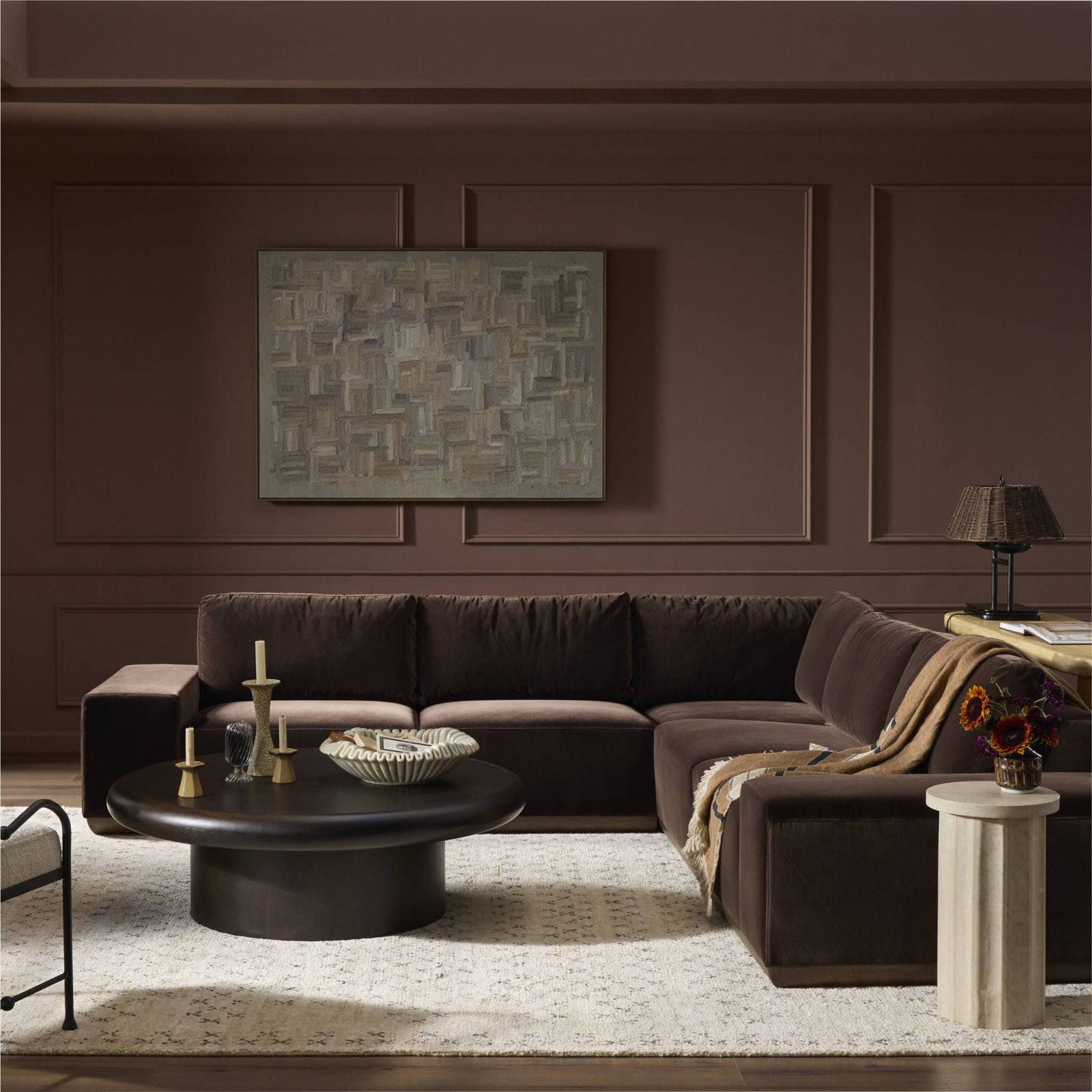 Jianna 3PC Sectional-Surrey Cocoa