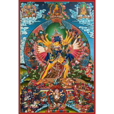 Kalachakra Deity Thangka (Brocadeless Thangka)