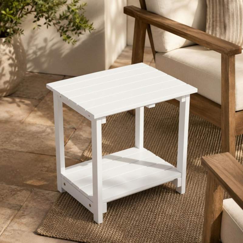 Table d'appoint d'extérieur Hampshire, Blanc