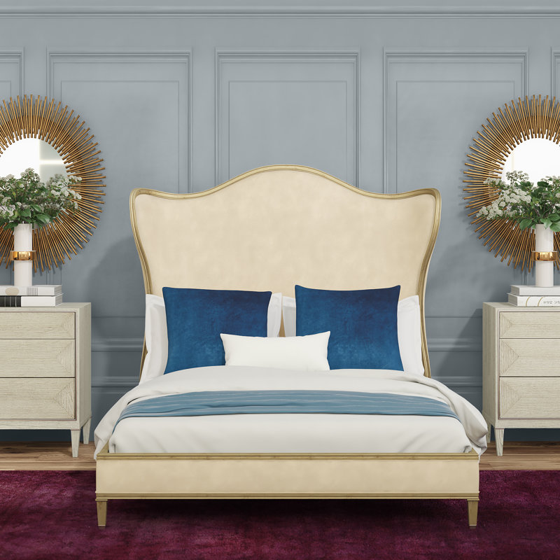 Caracole Classic Upholstered Wingback Bed, King