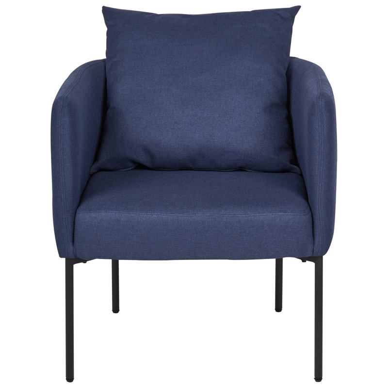 MALMOS Upholstered Armchair, Dark Blue Polyester