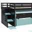 Lit mezzanine avec bureau coulissant, lit gigogne et marches de rangement-131274462-131274466