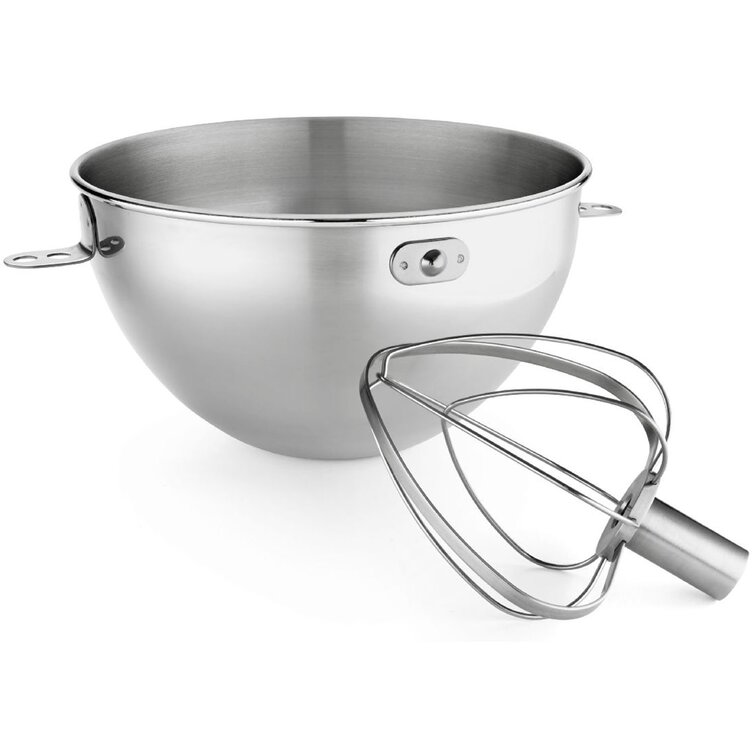 5-Quart Stainless Steel Bowl + Stainless Steel Pastry Beater Accessory Pack, KitchenAid
