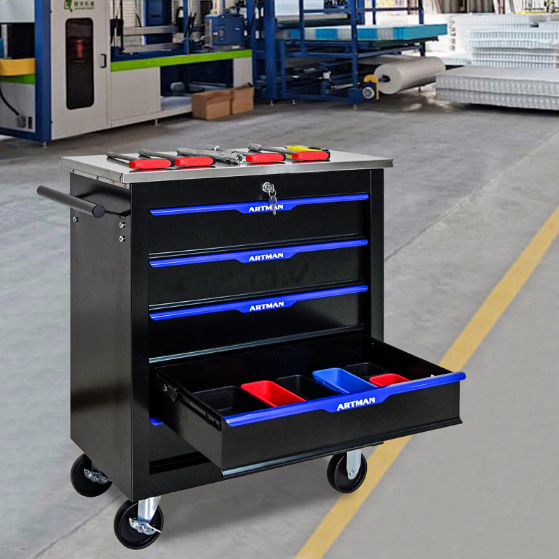 5 Drawers Multifunctional Tool Cart With Wheels