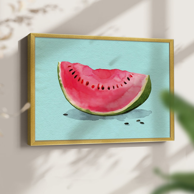 Summer Watermelon I - Reproduction encadrée - Restickable, H 11 po x l 14 po