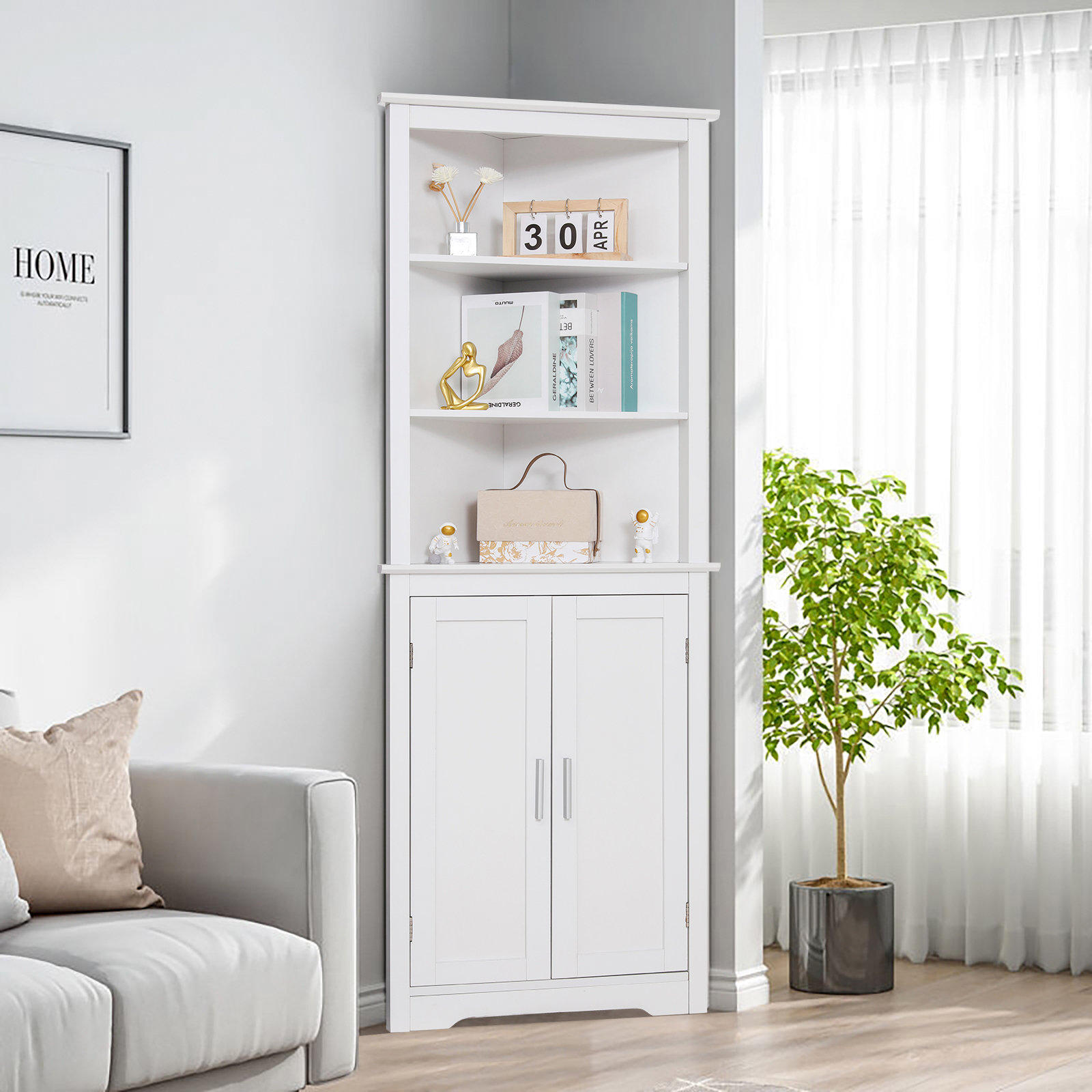 Winston Porter Karile 63.77 Bookcase Cabinet & Reviews | Wayfair