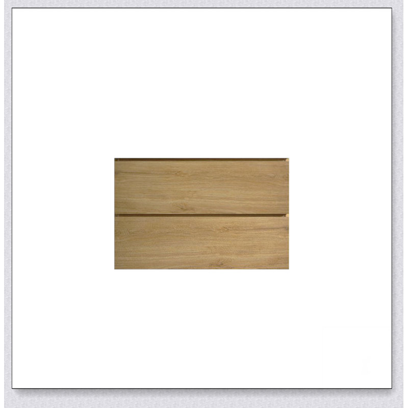 Wall mount cabinet Without basin, Natural oak color, with two drawers, 30"