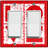 Red Love Block Hearts 2-Gang Toggle Light Switch