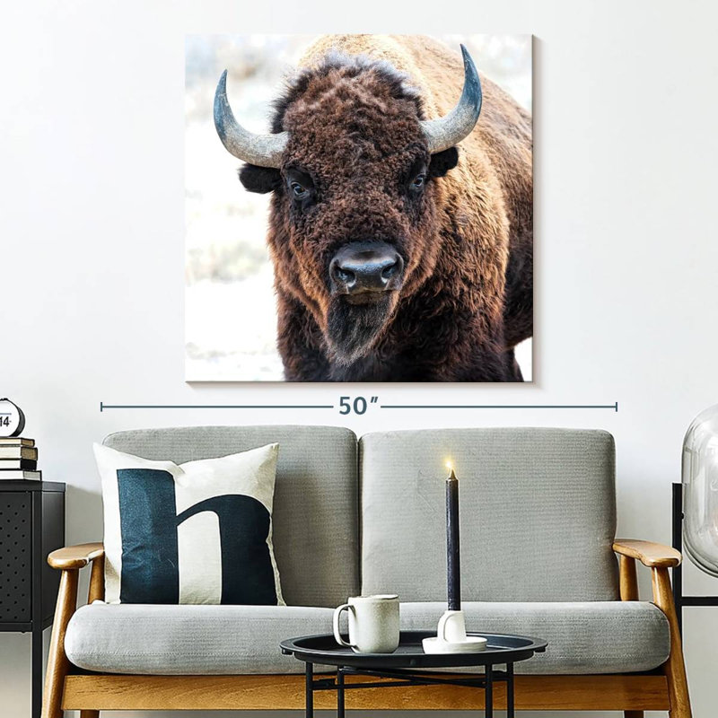 Brampt American Bison - A National Treasure, 33" H x 33" W