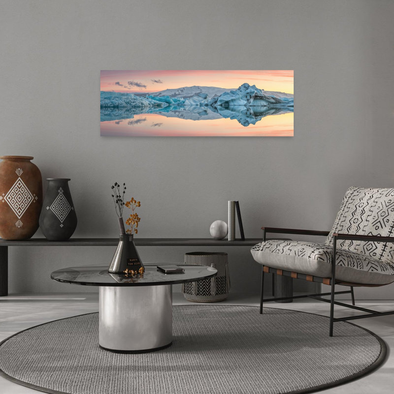 Iceberg Lagoon Sunset, H 12 po x l 36 po