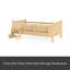 Lit pour enfants en bois massif avec de jolis escaliers et garde-corps, aucun sommier nécessaire-855615340-855615338