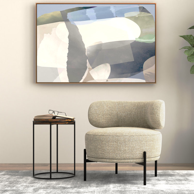 Fauteuil d'appoint beige moderne, Beige