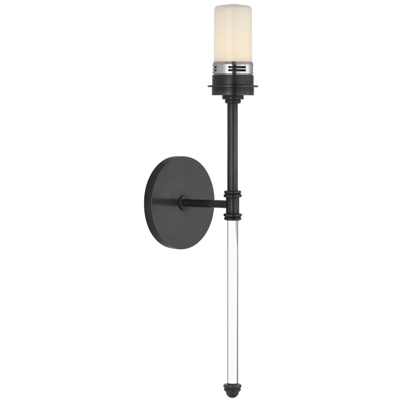 Suzanne Kasler Camille 20" Cordless Sconce with Linen Shade, Bronze