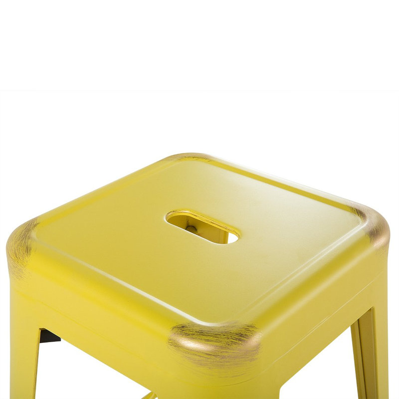 Iowa Park Counter Stool with Metal Frame, Yellow