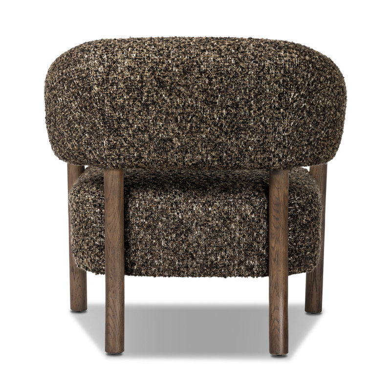 Citrine 29.25" W Armchair, Ivan Granite Boucle, Almond Oak