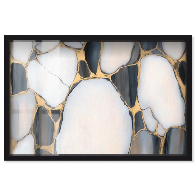 «Metamorphic Medley II Shadowbox Print Boho», art mural par Art Remedy, H 17 po x l 25 po, Noir